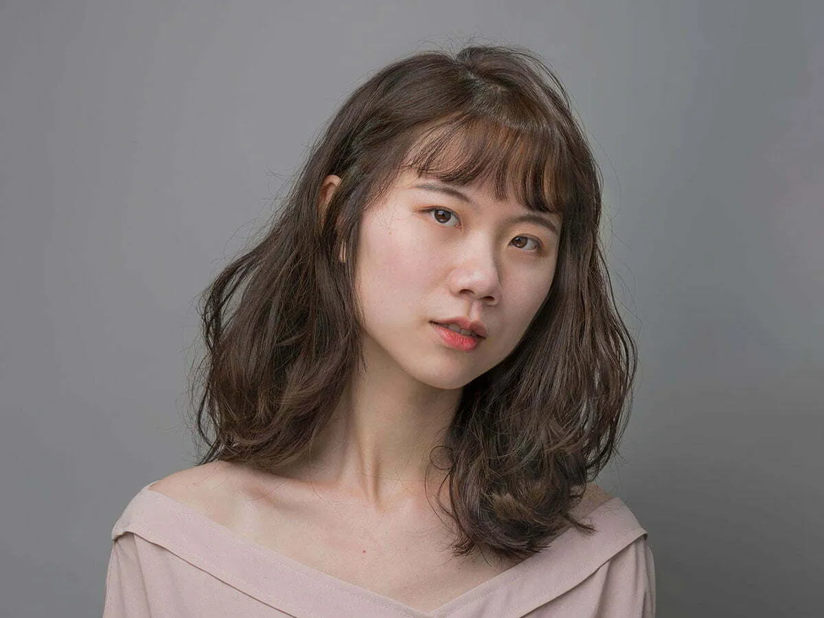 楠梓 女生 中長髮 染燙髮 作品