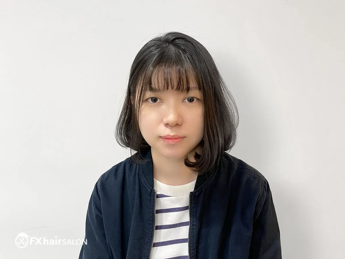 楠梓燙髮 女生 短髮 韓式大內彎