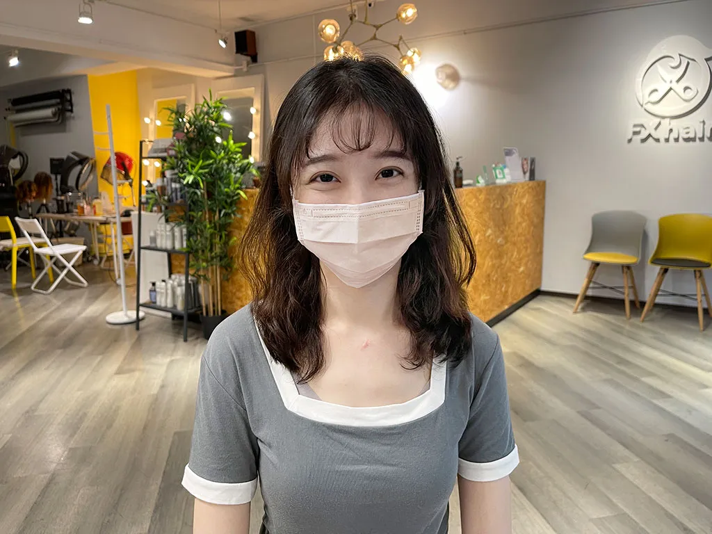 楠梓燙髮 女生 中長髮 慵懶捲