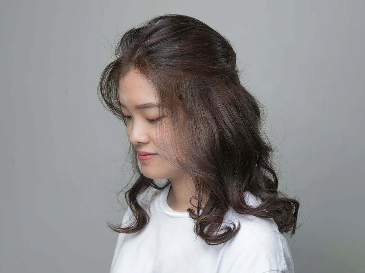 楠梓 女生 中長髮 燙髮 作品