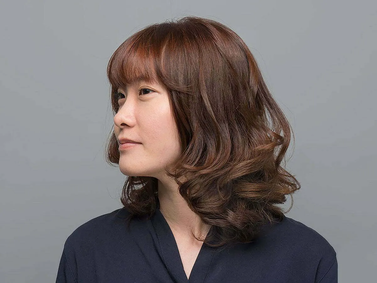 楠梓 女生 短髮 燙髮 作品